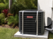 Professional residential AC unit in Venice, FL with heavy-duty hurricane straps ready for storm season after AC repair.